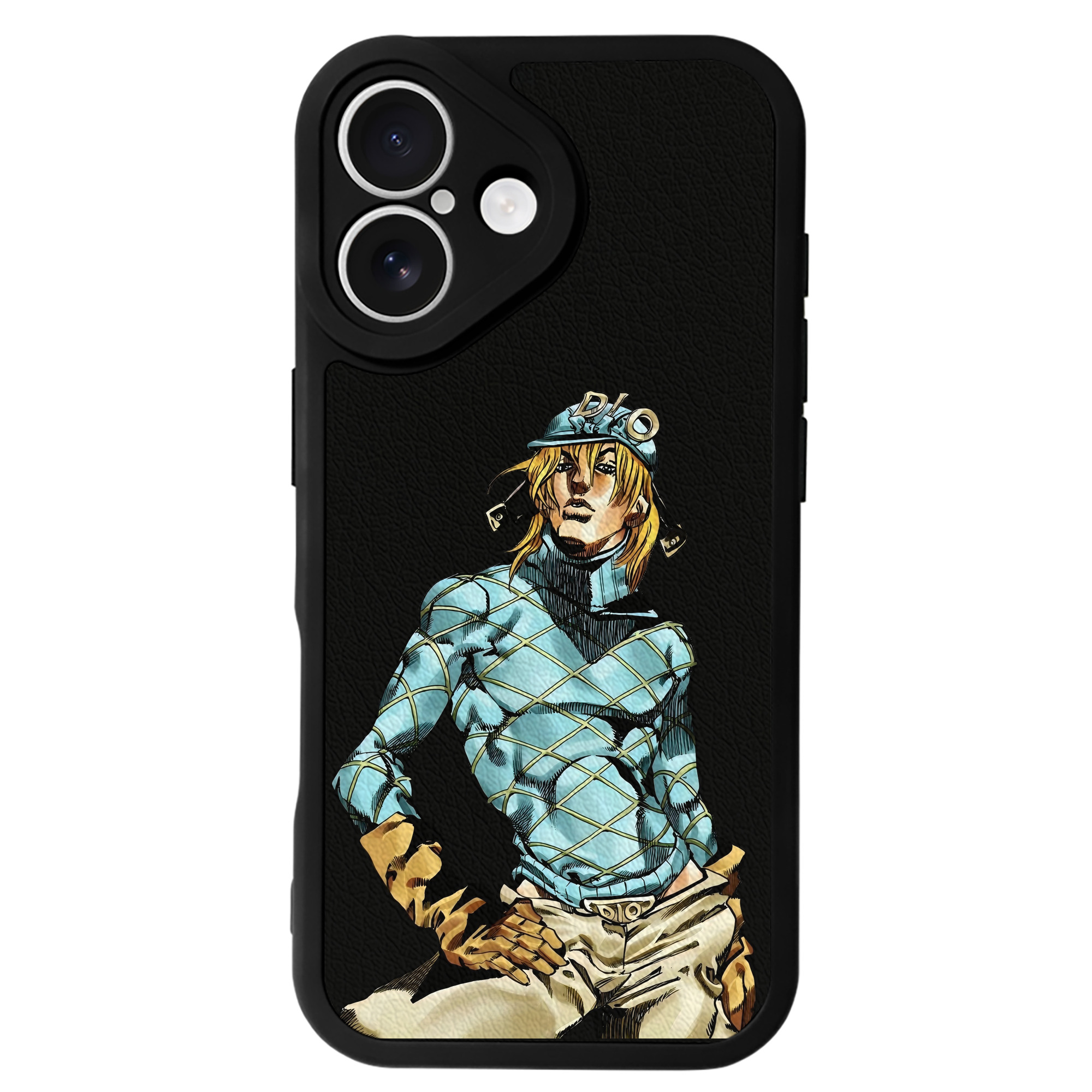 （画像用） ジョジョの奇妙な冒険 ディオ?ブランドー JoJo's Bizarre Adventure Dio Brando 【iPhone 16シリーズ対応】シリコンスマホケース（レザー調） 材質：シリコン